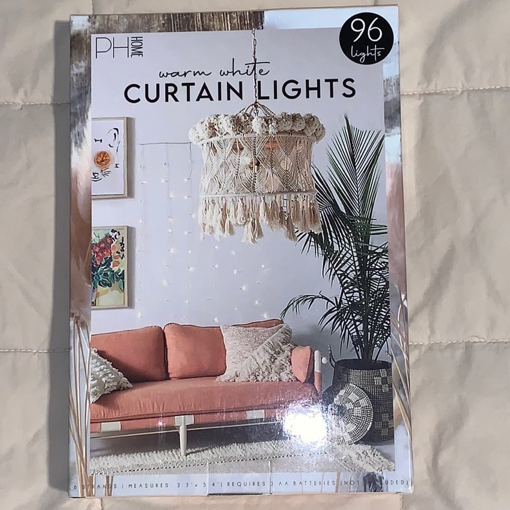 Perfect Holiday Home Warm White Curtain Lights